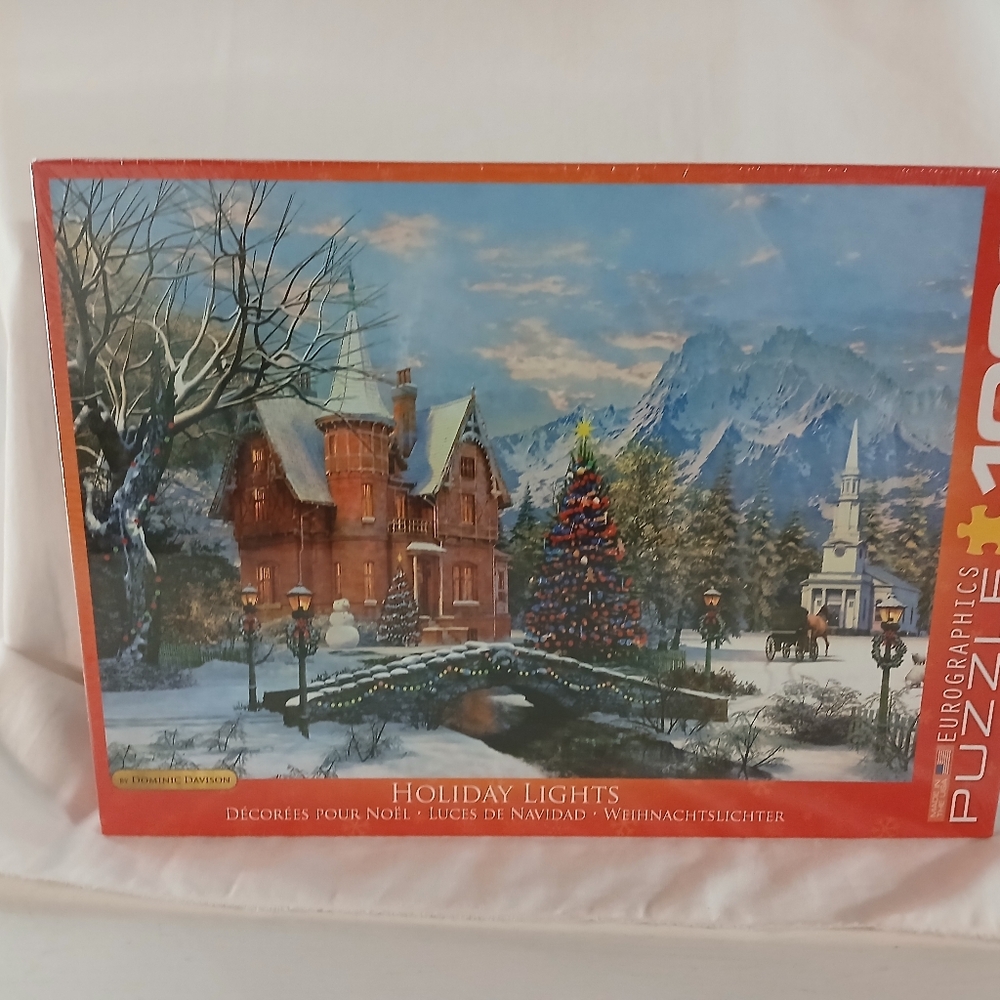 NIP Eurographics Holiday Lights 1000 piece jigsaw puzzle by Dominic Davison